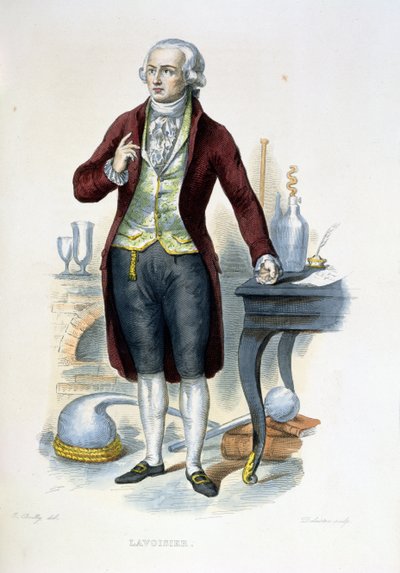 Antoine Laurent de Lavoisier (1743-94) illustration from 